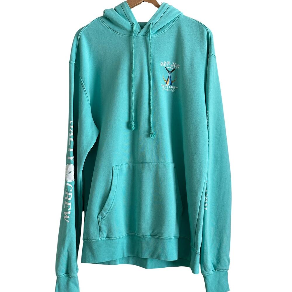 Salty Crew x Ron Jon Women’s Tailed Collab Hoodie Mint Large NWT